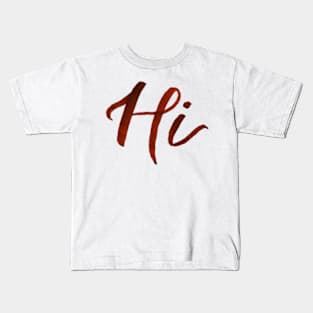 Hi Calligraphy Kids T-Shirt